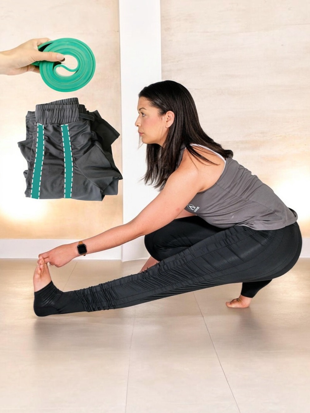 Agogie +20 resistance leggings Medium Resistance bands Workout Pants🤯